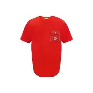 Moncler Rode Zak T-Shirt , Red , Dames , Maat: XL