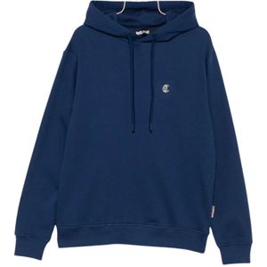 Just Cavalli, Heren, Sweatshirts & Hoodies, Blauw, Maat: L Katoen,