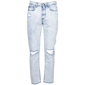 Msgm, Heren, Jeans, Blauw, Maat: L Katoen,