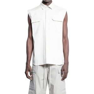 Rick Owens, Heren, Overhemden, Wit, Maat: XL Katoen,