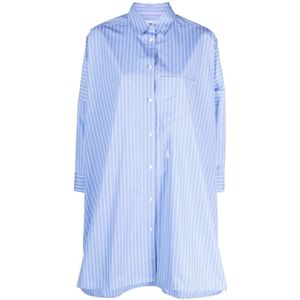 Jil Sander, Dames, Blouses & Shirts, Blauw, Maat: S Katoen,