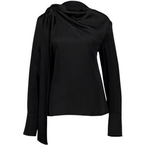 Givenchy, Dames, Blouses & Shirts, Zwart, Maat: M Zijde,