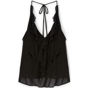 Motivi, Dames, Tops, Zwart, Maat: 2XS Viscose,