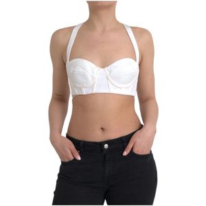 Versace, Dames, Tops, Wit, Maat: S Zijde,