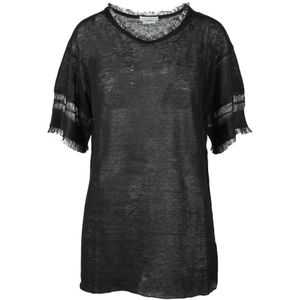 Ballantyne, Dames, Truien, Zwart, Maat: M Linnen,