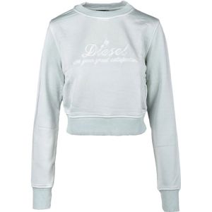 Diesel, Dames, Sweatshirts & Hoodies, Groen, Maat: M Katoen,