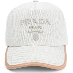 Prada, Heren, Accessoires, Wit, Maat: L Linnen,