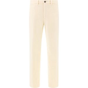 Boggi Milano - Broek - Crème - Corduroy - Lang/maxi