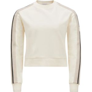 Moncler, Dames, Sweatshirts & Hoodies, Beige, Maat: L Katoen,