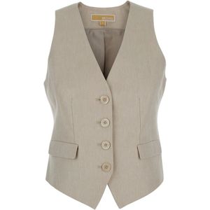 Michael Kors, Dames, Jassen, Beige, Maat: 2XS Katoen,