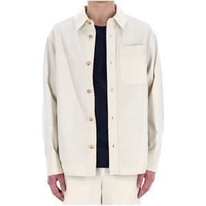 A.p.c., Heren, Overhemden, Beige, Maat: M Katoen,