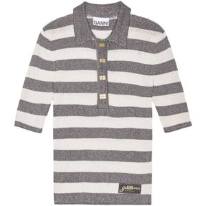Ganni, Dames, Truien, Veelkleurig, Maat: S Nylon,