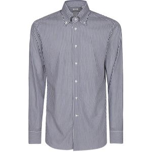 Borriello Napoli, Heren, Overhemden, Grijs, Maat: L Katoen,