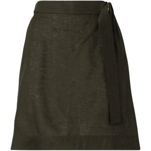 Max Mara, Dames, Rokken, Groen, Maat: S Linnen,