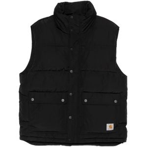 Carhartt Wip, Heren, Jassen, Zwart, Maat: S Zijde,