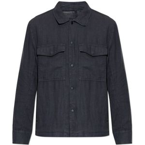 Rag & Bone, Heren, Overhemden, Blauw, Maat: XL Linnen,