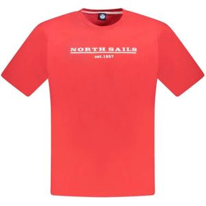 North Sails, Heren, Tops, Rood, Maat: 2XL Katoen,