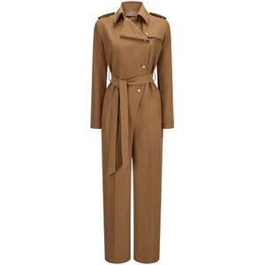 Nicowa - Aniroma - Jumpsuit - Bruin - Elegant Trenchlook