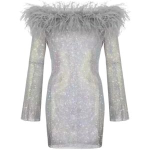 Santa Brands, Dames, Jurken, Grijs, Maat: Xs/S Katoen,