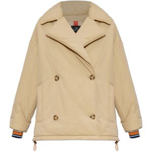 PS By Paul Smith, Dames, Mantels, Beige, Maat: XS Leer,