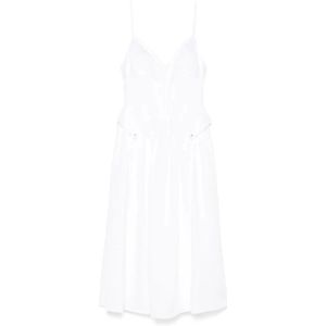 Elisabetta Franchi, Dames, Jurken, Beige, Maat: S Katoen,