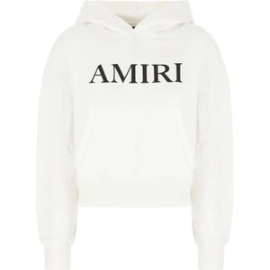 Amiri, Dames, Sweatshirts & Hoodies, Wit, Maat: S Katoen,