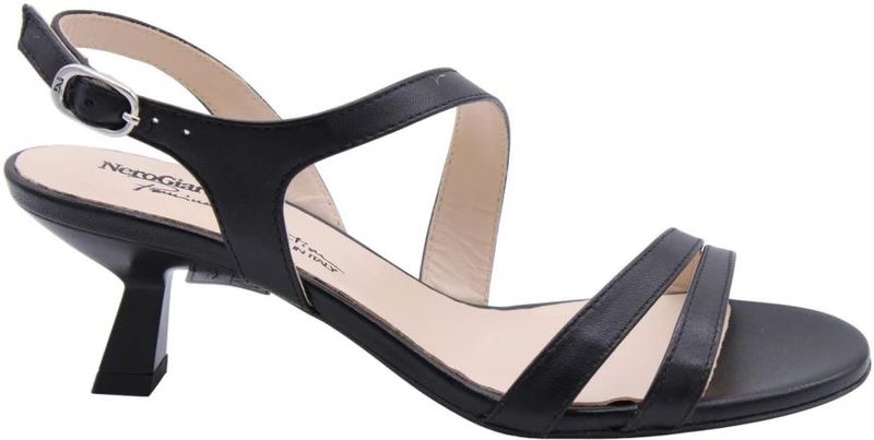 Nerogiardini - Zoppola - Sandalen - Zwart - Leer - Hoge Hak