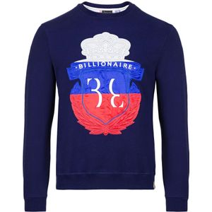 Billionaire, Heren, Sweatshirts & Hoodies, Blauw, Maat: 3XL Katoen,