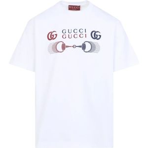 Gucci, Heren, Tops, Wit, Maat: S Katoen,