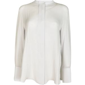 Giorgio Armani, Dames, Blouses & Shirts, Wit, Maat: XS Katoen,