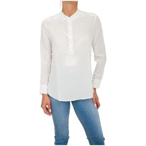 Marella, Dames, Blouses & Shirts, Wit, Maat: XL Zijde,