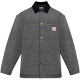 Carhartt WIP - Geïsoleerde Chore Jas - Grijs - Heren - Leer