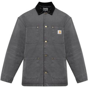 Carhartt WIP - Geïsoleerde Chore Jas - Grijs - Heren - Leer