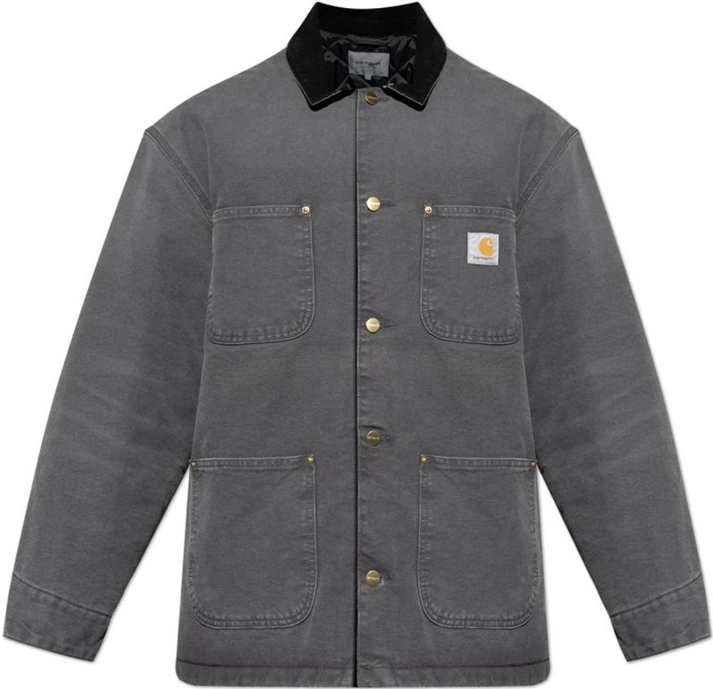 Carhartt WIP - Geïsoleerde Chore Jas - Grijs - Heren - Leer