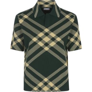 Burberry Geribbelde Merinowol Polo , Green , Dames , Maat: L