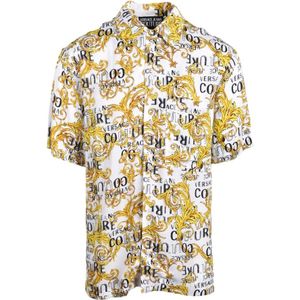 Versace Jeans Couture, Heren, Overhemden, Veelkleurig, Maat: L Viscose,