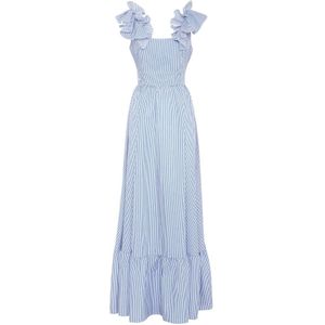 Philipp Plein, Dames, Jurken, Blauw, Maat: M Katoen,