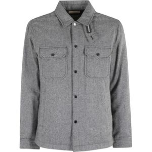 Woolrich, Heren, Jassen, Grijs, Maat: S Wol,