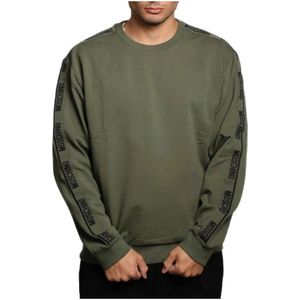 Moschino, Heren, Sweatshirts & Hoodies, Groen, Maat: M Katoen,