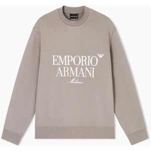 Emporio Armani, Heren, Sweatshirts & Hoodies, Grijs, Maat: XS Jersey,