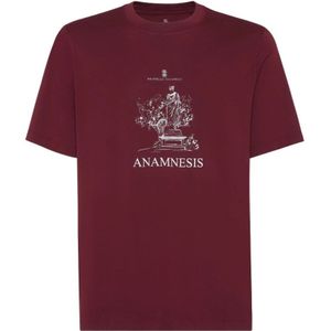 Brunello Cucinelli, Heren, Tops, Rood, Maat: 2XL Katoen,