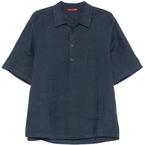 Barena Venezia, Heren, Overhemden, Blauw, Maat: M Linnen,