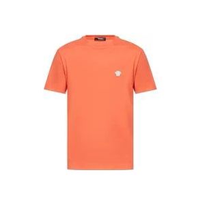 Versace T-shirt met logo , Orange , Heren , Maat: 2XL