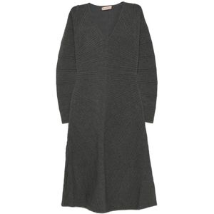 Twinset, Dames, Jurken, Grijs, Maat: M