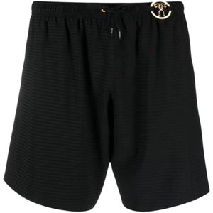Moschino, Heren, Badkleding, Zwart, Maat: S Poliester,
