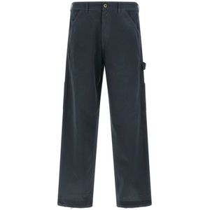 Maison Margiela, Heren, Broeken, Blauw, Maat: W30 Katoen,