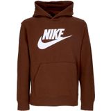 Nike - Club Hoodie - Sweatshirt - Bruin - Katoen