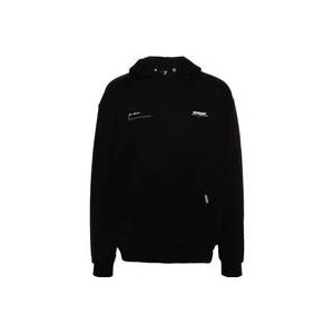 Represent Zwarte Logo Print Hoodie , Black , Heren , Maat: L