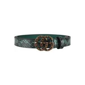 Gucci Marmont GG Riem , Green , Dames , Maat: ONE Size