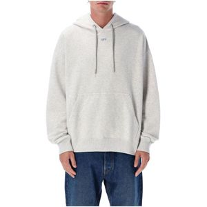 Off White, Heren, Sweatshirts & Hoodies, Grijs, Maat: S Katoen,